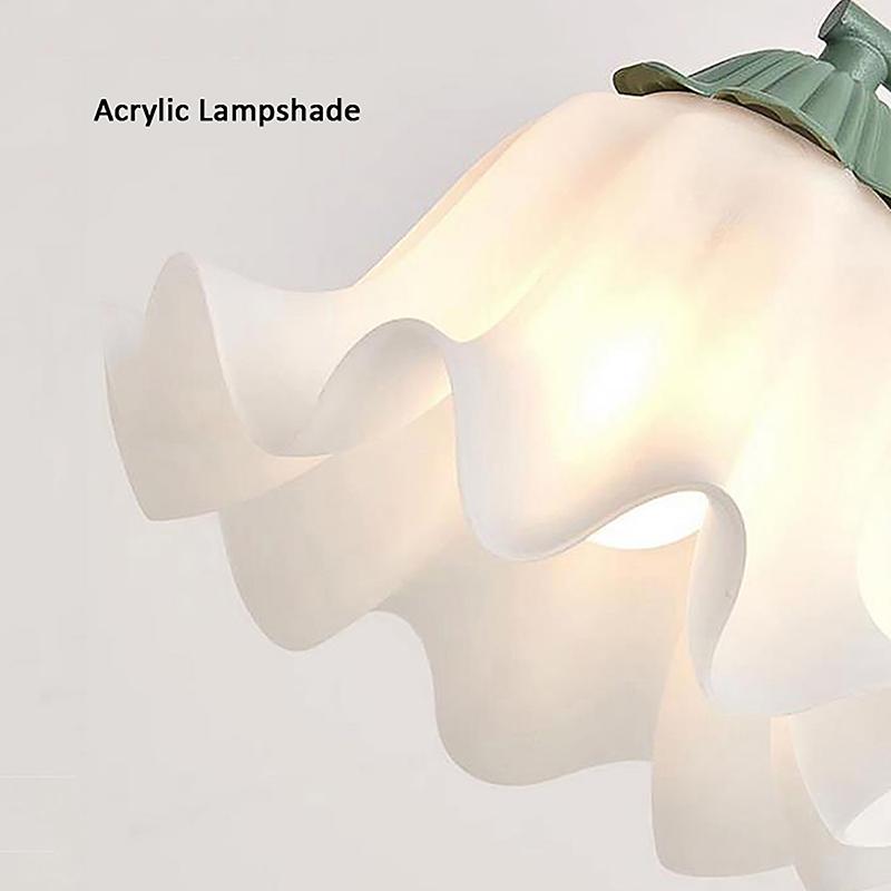 E27 Acrylic Bell Orchid Lampshade Hanging Lamp Accessories Table Parts Diy Wall Night Restaurant Chandelier Replacement