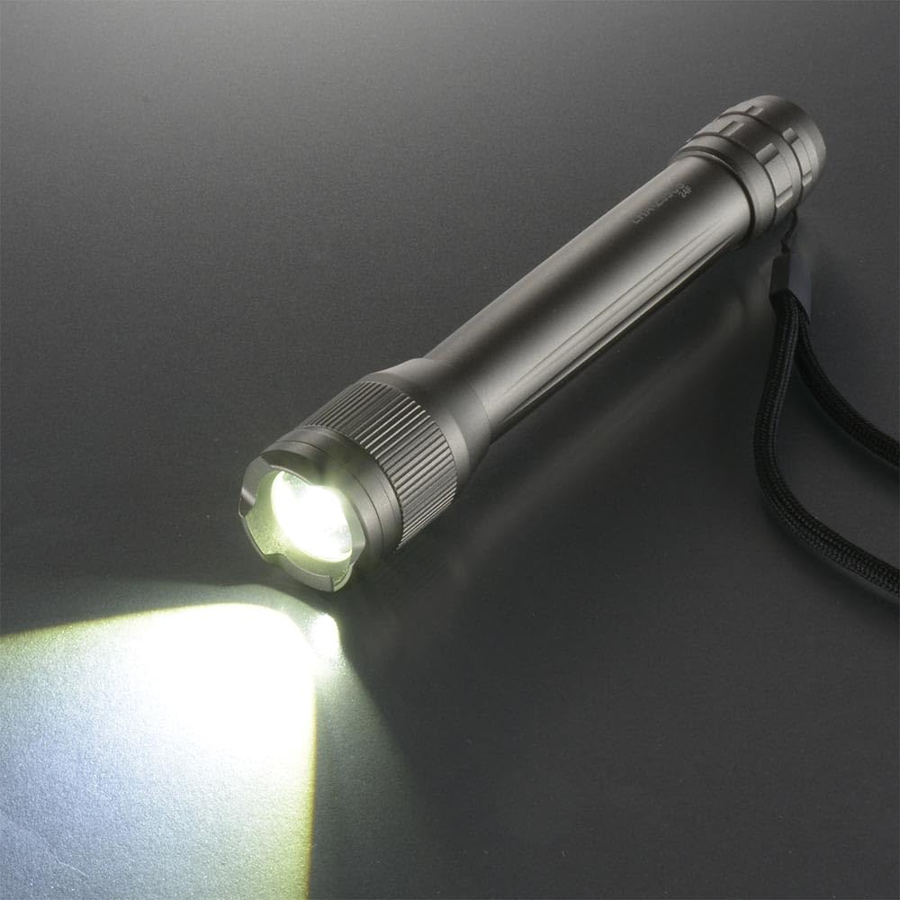 OHM Electric Waterproof IPX7 LED Zoom 350 for Outdoor Use and Disaster Preparedness LHA-Z35C5 08-1640 Flashlight, Lumens,