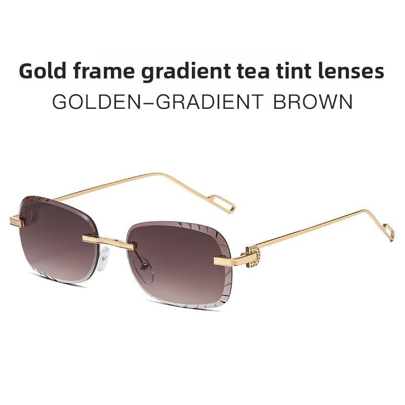 2025 Winter Unisex Frameless Color Shift Sunglasses With Uv400 For Street Style And Parties