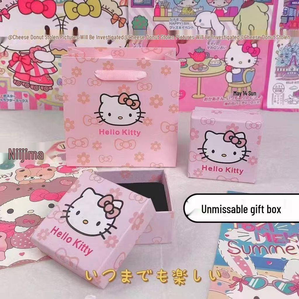 Korean Cartoon Jewelry Box: KT Cat Bracelet & Ring Gift Packaging