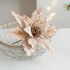 26cm Glitter Christmas Poinsettia Flower Simulation DIY Artificial Flower Realistic Luxury Christmas Tree Decorations