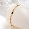 Vnox Vintage Evil Eye Anklets For Women,Religious Metal Enamel Beads Chain Bracelets Ankle Chain, Adjustable Steel Foot Jewelry