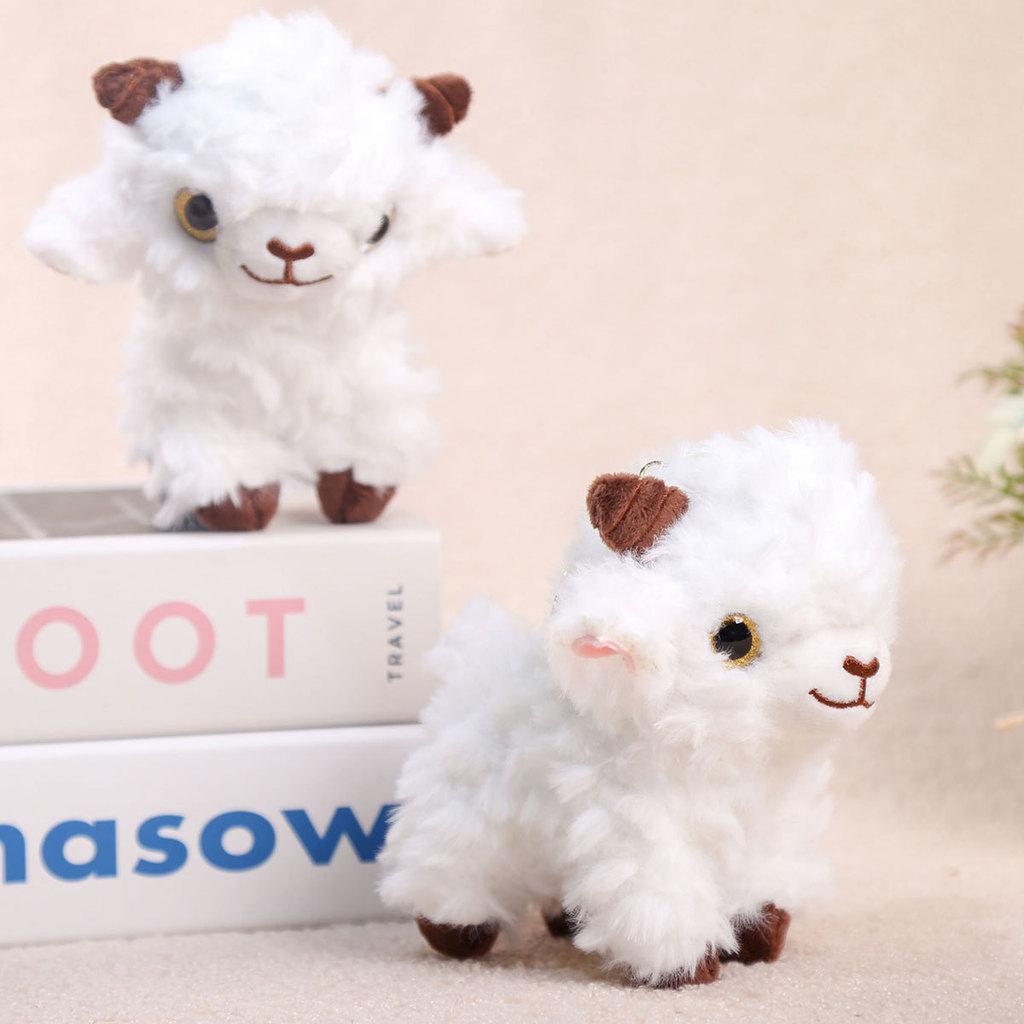 Miniature Sheep Plush Doll With Pp Cotton Filling For Bag Charm And Collectible Gift Items
