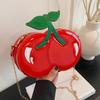 Cute cherry-shaped women's fashionable and unique mini chain handbag, crossbody/shoulder bag, suitable for commuting and dates.