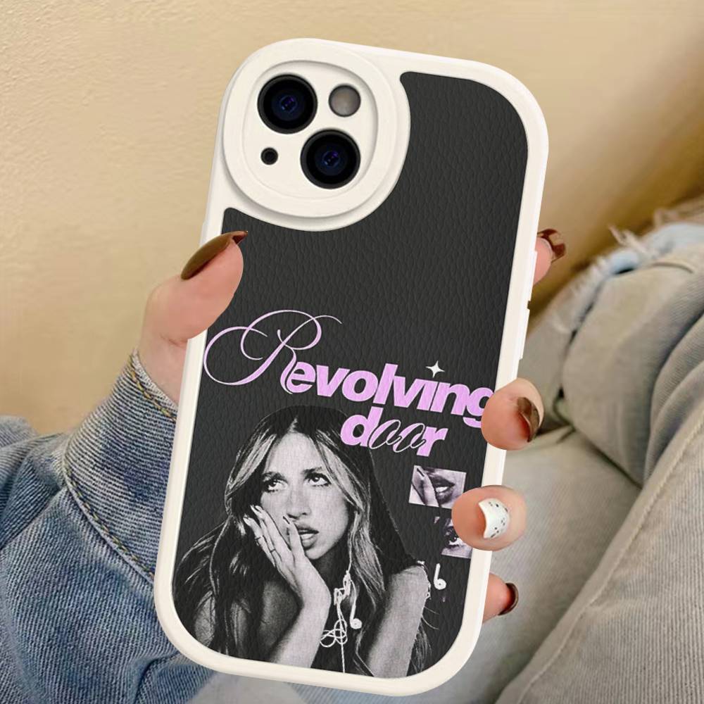 Tate M-McRae Singer For IPhone 16 15 14 13 12 11 Pro Max Plus Shockproof Leather Soft Phone Cover