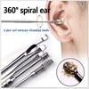 Ear Scoop Set Stainless Steel Ear Scoop Rotary Spring Ear Scoop Convenient Package Ear Pick Tool