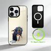 C-Creative portrait art Phone Case For iPhone 17 16 15 14 13 12 Pro Max Plus for Mirror Wireless Magnetic Cover