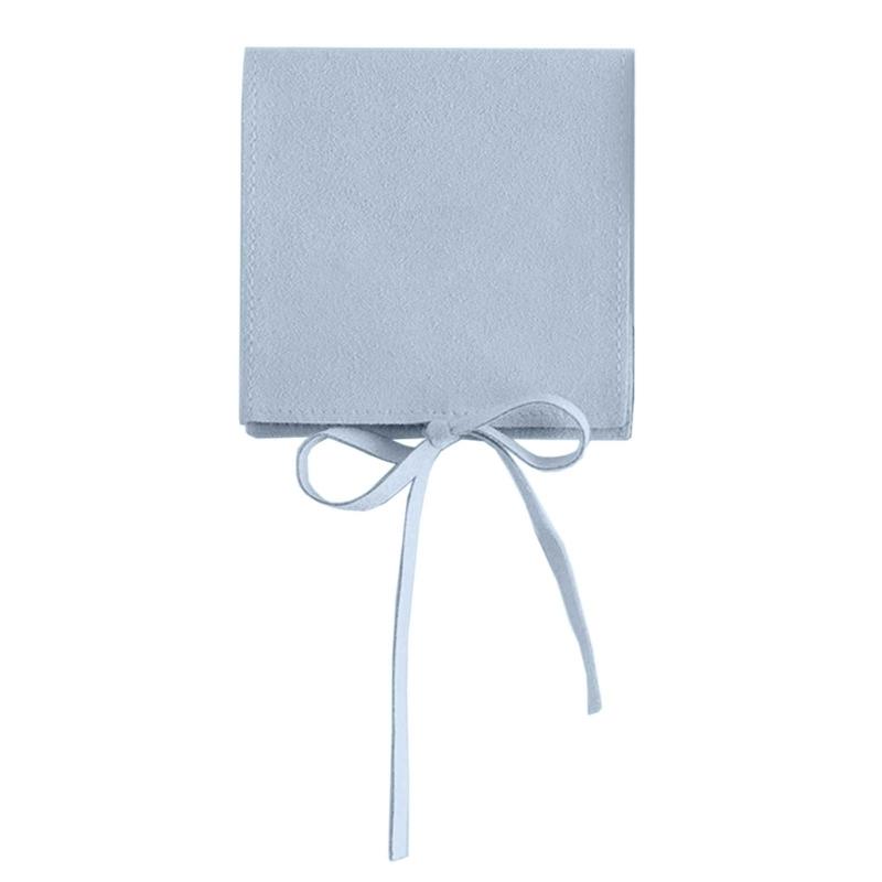 Jewelery Gift Bag Microfiber Jewellry Pouch with Ribbon Envelope Gift Packaging Organizer Bag for Earrings Necklace