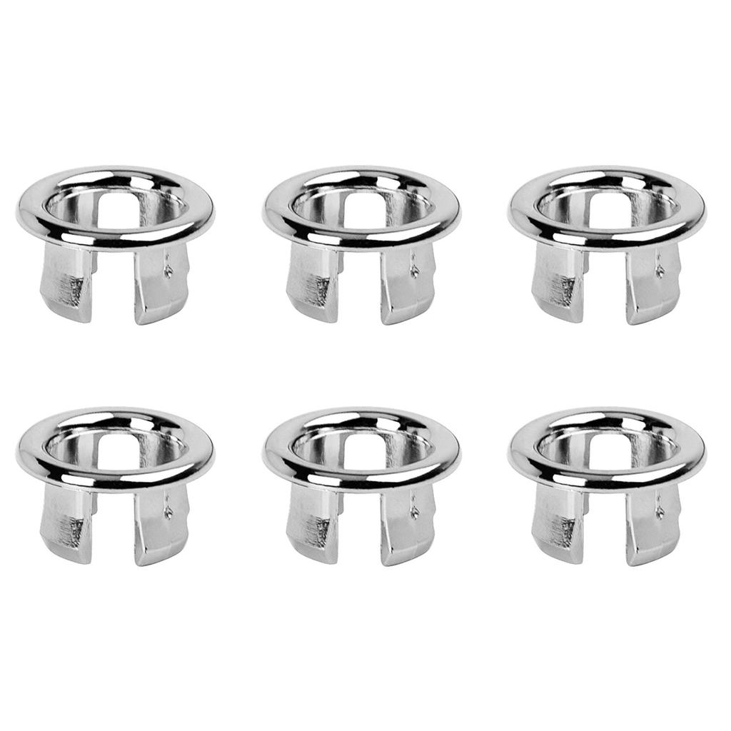 Набор из 6 штук Кольца перелива для раковины Универсальная крышка перелива для раковины Кольца перелива для утопления Отделка Крышка слива перелива Прочный