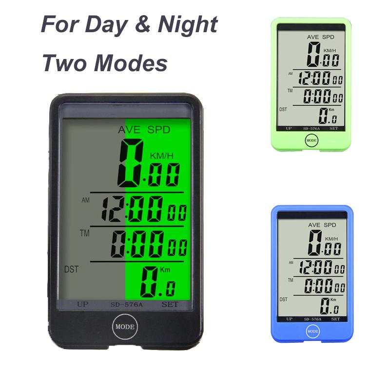 Bicycle Speedometer and Odometer Wired Bike Cycling Computer Waterproof Bike Stopwatch With Large Screen Bicycle Accessories