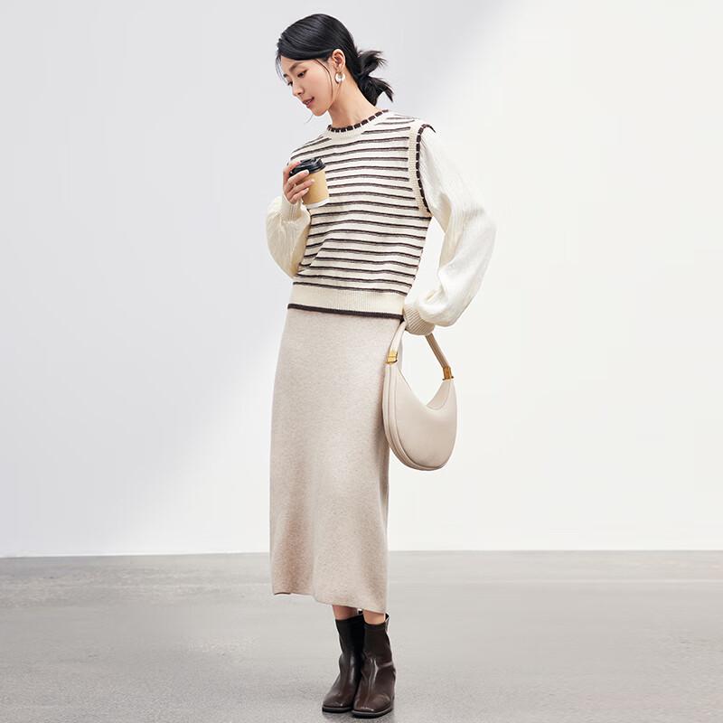 JOY SPEAKER Women's Patchwork Knit Sweater