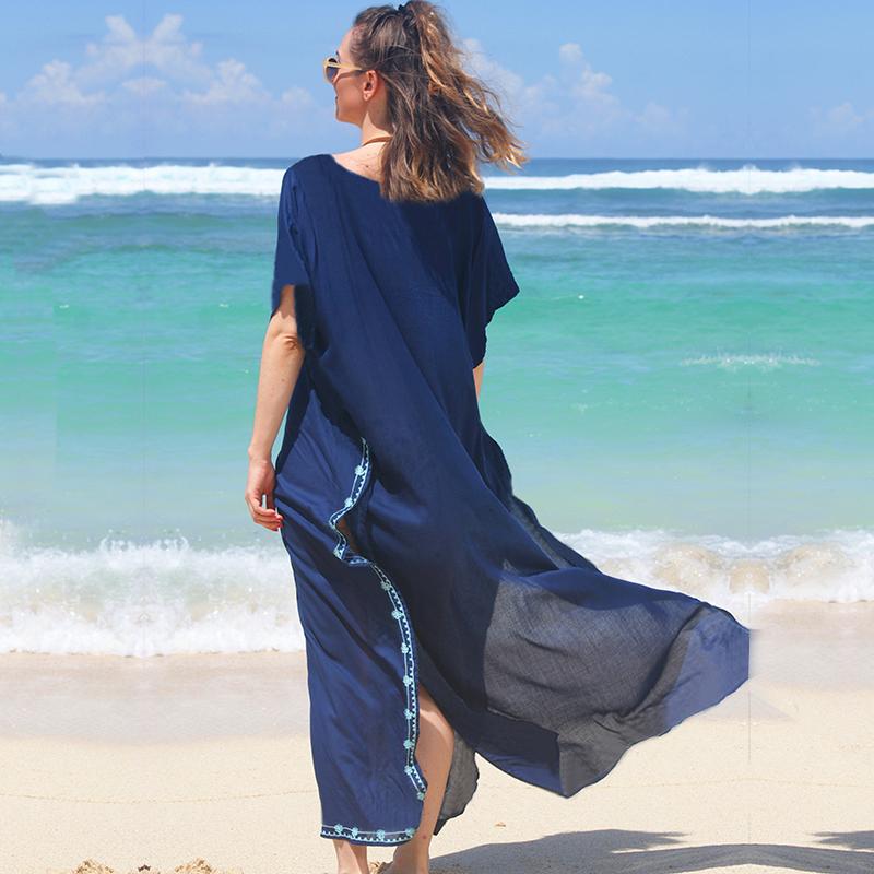 Женская пляжная туника свободного кроя