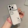 Самоироничный Медведь Чехол для iPhone 16 Pro Max/Apple 17 с гальваническим покрытием и Наклейка на окно