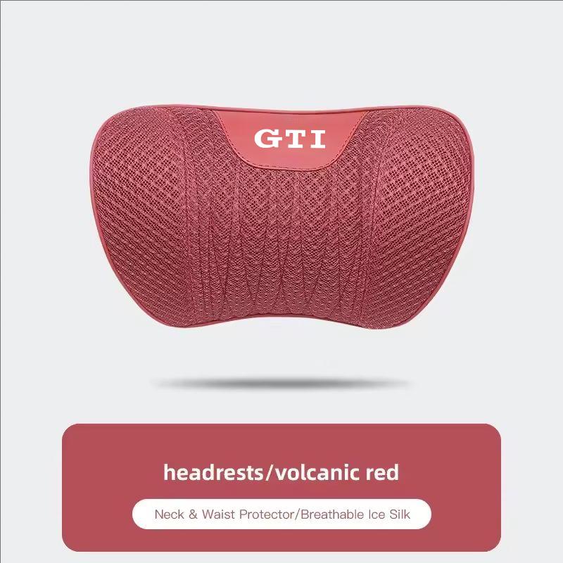 For Volkswagen J2Car Seat Safety Headrest Pad Auto Emblem Neck Pillow For VW GTI Polo Golf Passat B6 B7 Tiguan Arteon Touareg Taigo CC /Hub Cap