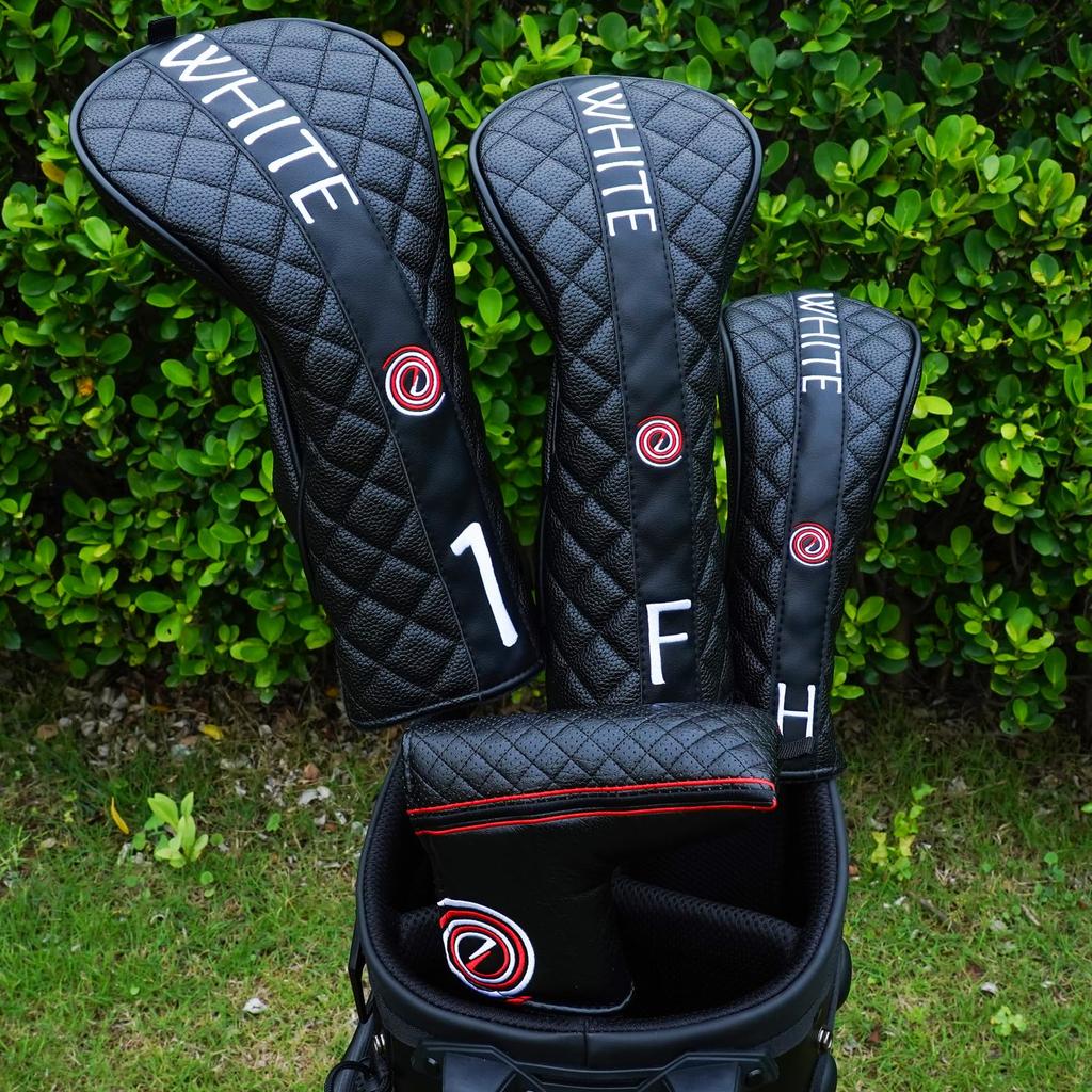 Golf Head Cover Single Item Golf Wood Cover Set Golf Driver Cover Fairway Wood Utility Putter Cover Magnetic Closure Pin Type Putter Cover ODYSSEY