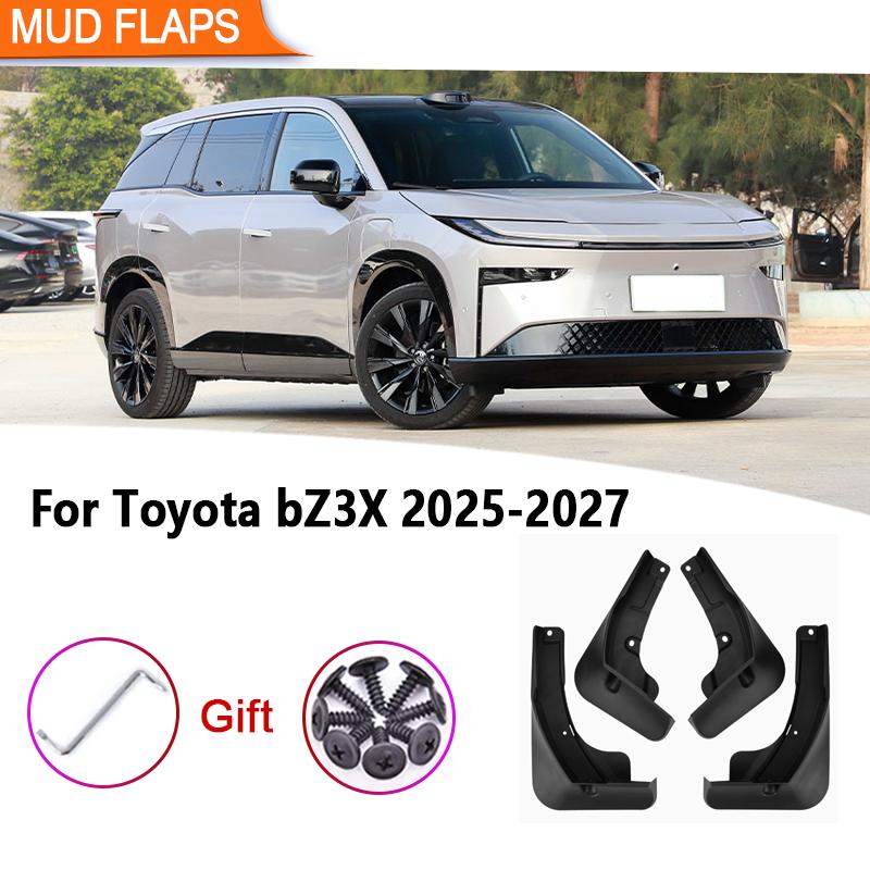 Автомобильные брызговики 4 шт. Для Toyota bZ3X 2025 2026 2027 Крылья Защита от брызг Грязезащитные щитки Защита от царапин Инструменты Автоаксессуары