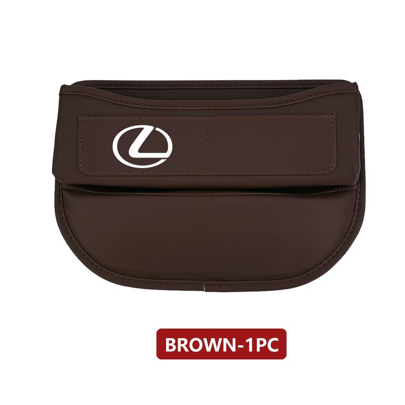 GEFF2 For Lexus Car Seat Gap Slit Organizer Leather Seat Crevice Storage Box Accessories