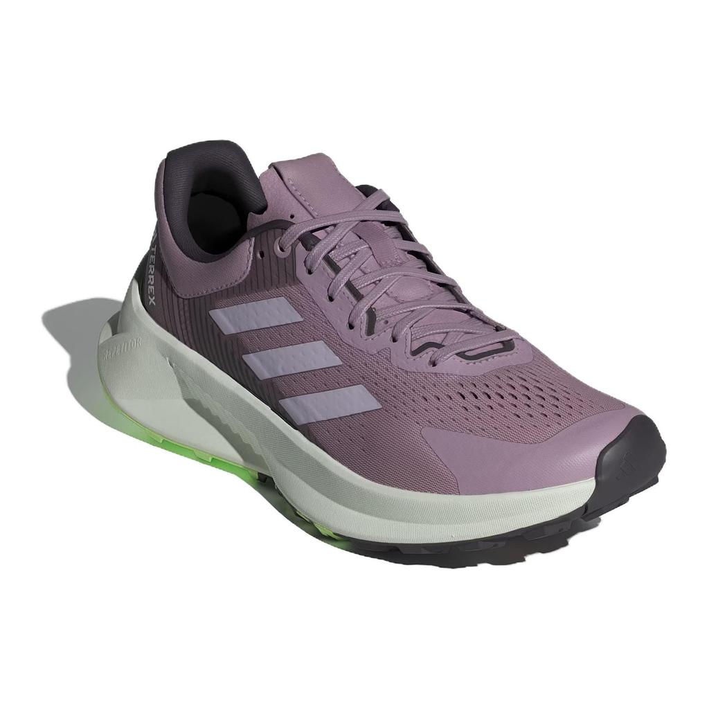 Adidas Terrex Soulstride Flow Удобные Универсальные Амортизирующие Прочные Кроссовки Мид-топ Женские Кроссовки для Бега Фиолетово-Серые ID7719