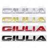 RZUD8 3D Metal Q2 Q4 Letter Badge Rear Giulia Stelvio Trunk Emblem Car Stickers For Alfa Romeo Giulia Stelvio Car Styling Accessories