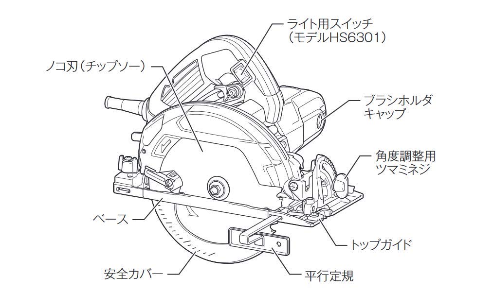 Makita Electric Circular Saw Blue Blade Diameter of Cut 66mm Aluminum Base HS6301 165mm/Depth