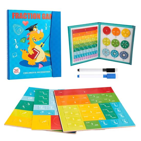 1/2 Sets Magnetic Fraction Tiles Circles Percentage Decimal Fraction Learning Math Manipulatives Elementary Teaching Aid Educational Fraction Puzzle