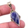 Подвеска из натурального содалита из стерлингового серебра 925 пробы в двух тонах 1,75'' f8I63