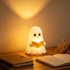 Yousheng Милый призрачный светильник для чтения книг, 3D-светильник-призрак на Хэллоуин, Теплая светящаяся статуэтка призрака для декора интерьера дома, камина, полки, стола