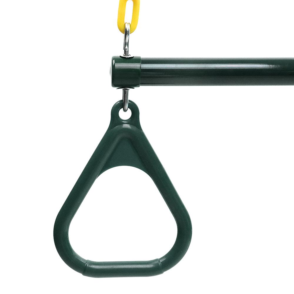 Трапеция с перекладиной и кольцами Сверхпрочный игровой комплекс с качелями с 47 пластиковыми цепями и карабинами