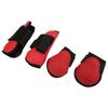 4pcs Horse Front Hind Leg Boots PU Shell Horse Tendon Boots for Horse Training Jumping RunningRed