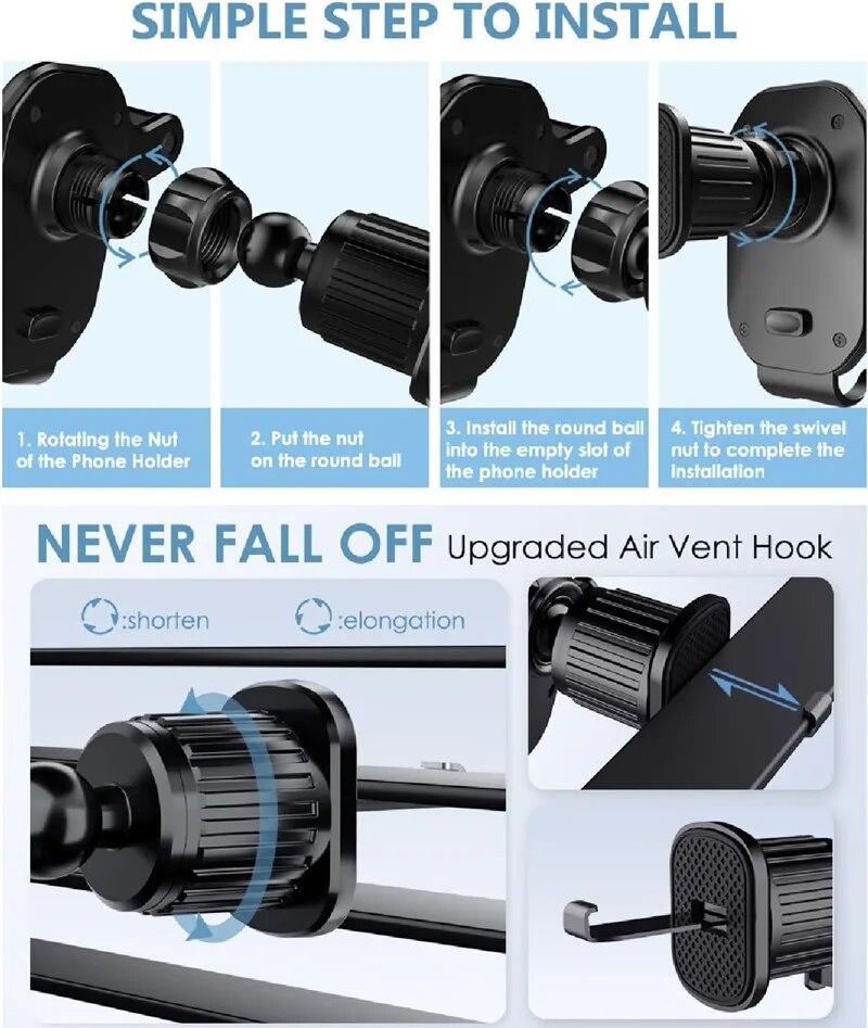 Автомобильный держатель для телефона, подставка на вентиляционное отверстие, гравитационное автомобильное крепление, GPS, смартфон, мобильный телефон, поддержка в автомобиле для iPhone, Samsung, Xiaomi, LG