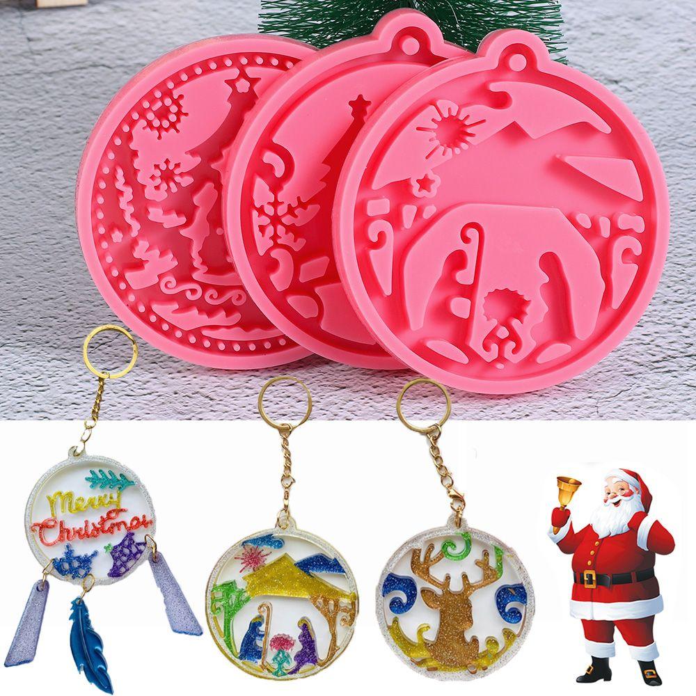 Candy Chocolate Cake Tools Silicone Moulds Keychain Molds Jewelry Making Tool Christmas Ball Mold