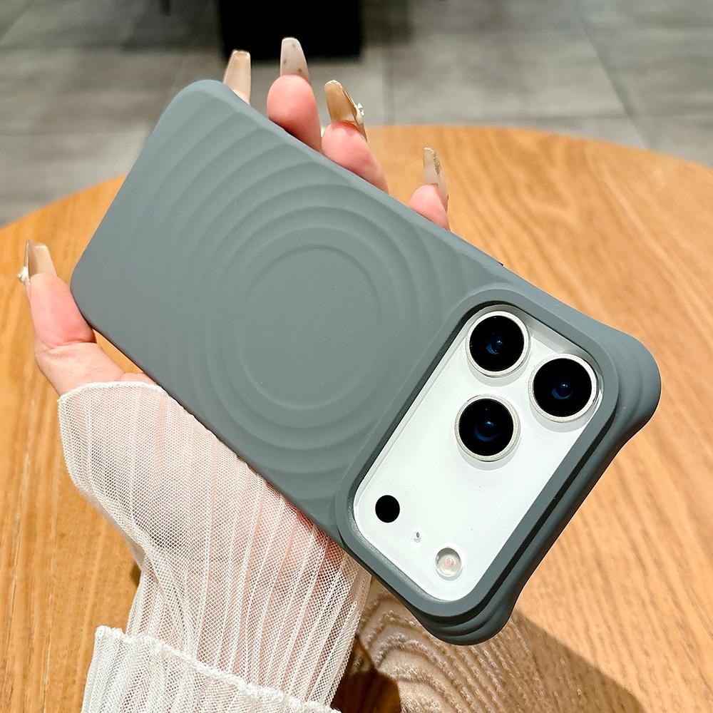 Thicken Corner Genuine liquid silicone magnetic phone case for iPhone 17 16 15 14 13 Pro Max Air magsafe charging soft cover