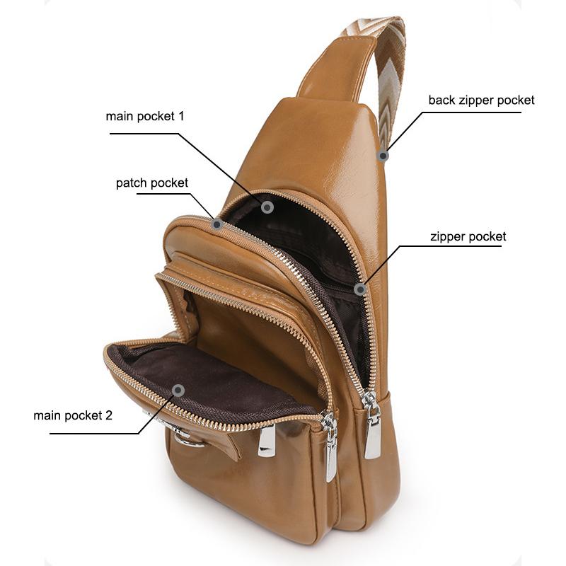 Женский рюкзак через плечо, водоотталкивающая нагрудная сумка из ПУ