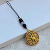 Gold-Plated Horse Pendant Keychain Charm – Unisex Handmade Jewelry, New Chinese Style