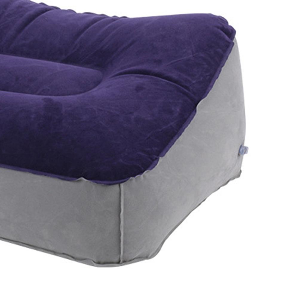 Подушка для ног Travel Foot Rest Height, быстро надувающаяся подушка для ног и коленей для взрослых и детей, самолет, синий, серый
