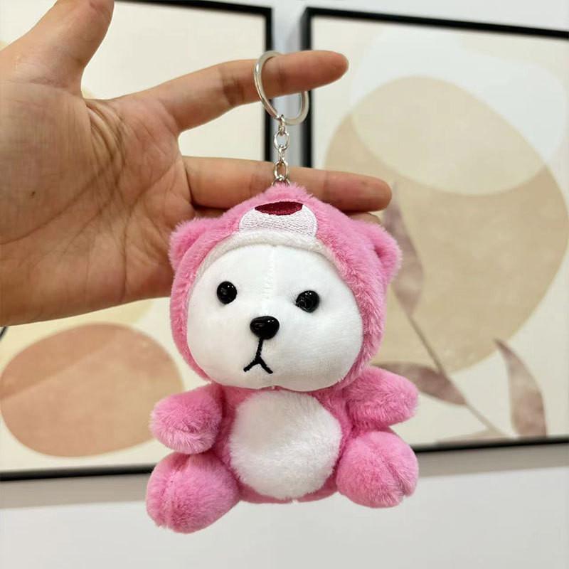 Adorable Plush Bear Keychain Toy Soft And Cute Stuffed Animal Gift For Kids