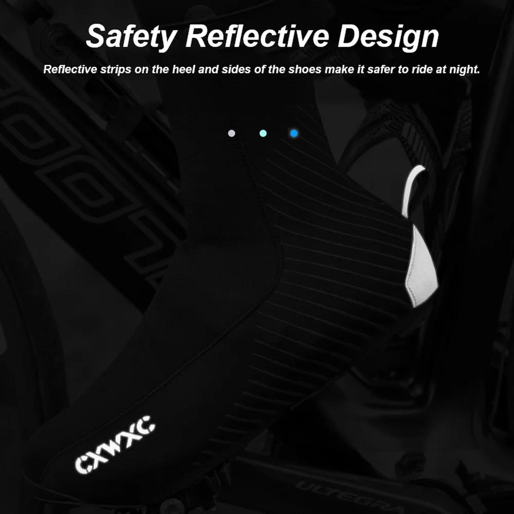 Чехлы для велосипедных ботинок Зимние теплые ветрозащитные водонепроницаемые Чехлы для горного велосипеда Шоссейные противоскользящие Чехлы для велосипеда