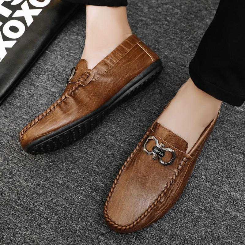 Fashion Men's Loafers Shoes Man Fashion Comfy Slip-on Drive Footwear Male Brand Leather Boat Shoes Men Casual Shoes Zapatos Para Hombre