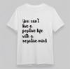 Women's Oversize Classic T-Shirt Positive Mindset Quote Handwritten Cotton Tee