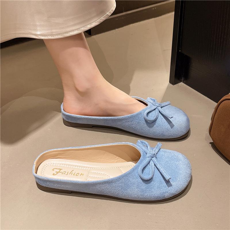 Французский бант сумка голова полутапочки женские летняя одежда 2025 новый нежный фея с юбкой Мэри Джейн одинарная обувь