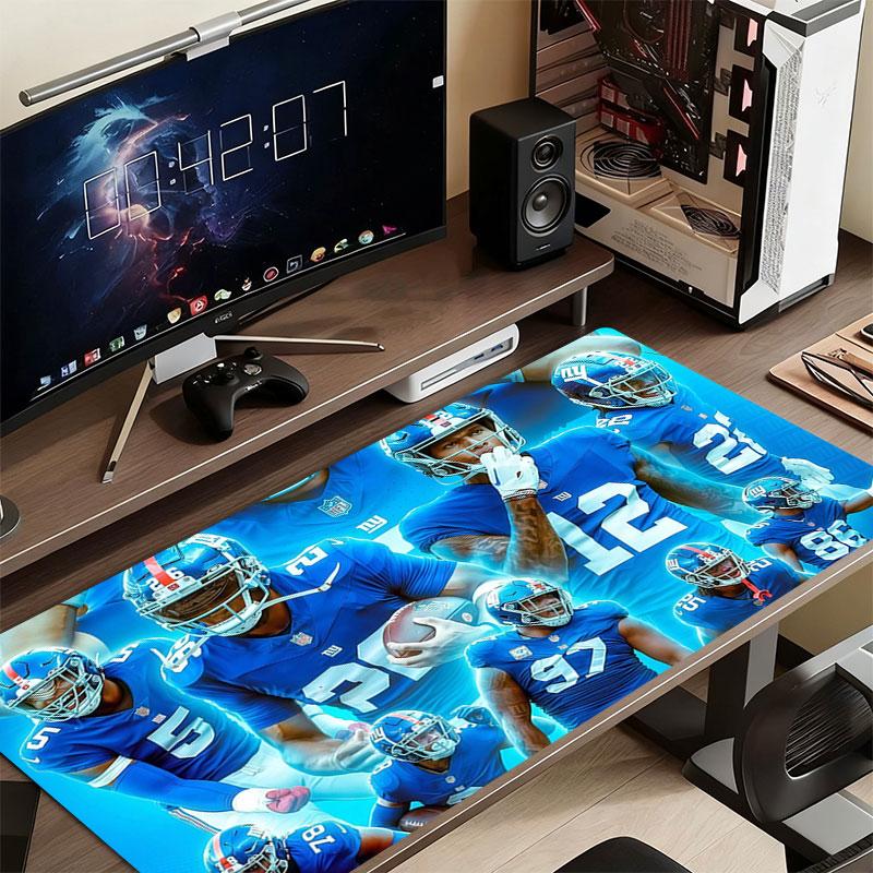 Giants Players Mouse Pad, Large Gaming Desk Mat, Non-slip XXL Mousepad for Laptop & Tablet, Mini PC Playmat with Stitched Edges