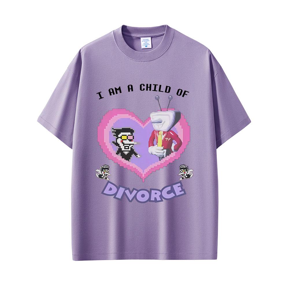 Game Deltarune Spamton and Tenna I Am Child of Divorce Funny Meme Tshirts Men Women Casual Cotton Vintage Oversized T Shirts