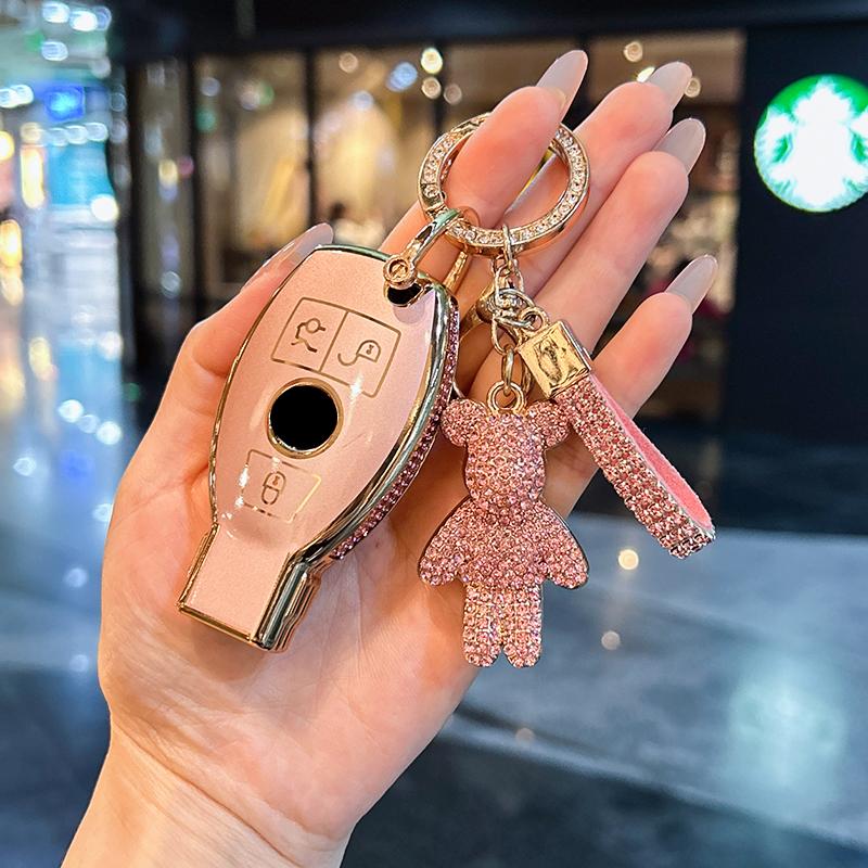 For Mercedes Benz keycase C E A B S Class GLE GLA GLB GLC GLS AMG Car key bag exquisite durable car accessories Car Key Case
