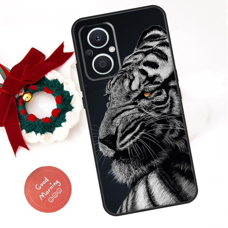Чехол Animal Tiger для OPPO Reno 8 Lite 10 11 12 13 14 Pro 11F 12F 13F 14F Чехол OPPO Find X8 X5 X6 X9 Pro