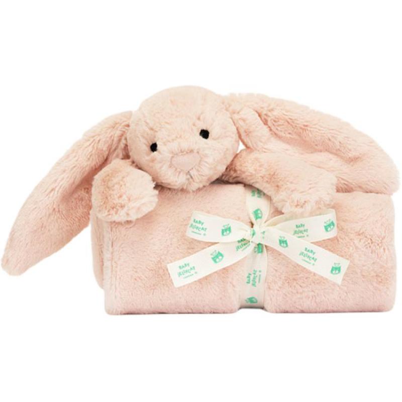 Jellycat Застенчивая серия Плед Бонни Кролик Румяно-розовый Успокаивающее полотенце