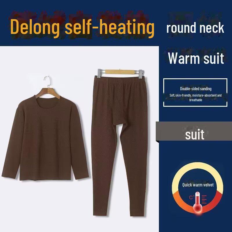 Мужской зимний термокостюм из немецкого бархата с подогревом: Комплект из двухстороннего теплого нижнего белья и утепленных леггинсов