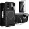 Protective Case - BOOLING - for Samsung Galaxy S25 Edge - Black - Camera Protection - 2 Tempered Glasses