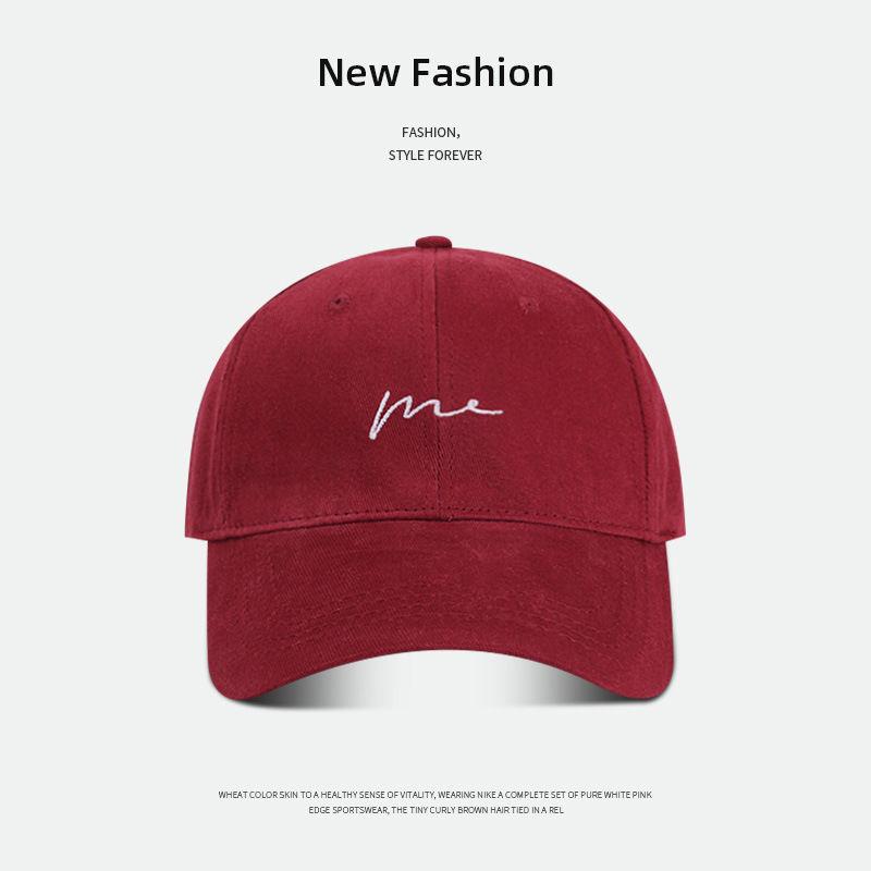Sun Protection Baseball Cap With Wide Brim For Women And Men Cotton Embroidered Letter Design
