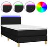Maison Exclusive - Sommier à lattes de lit avec matelas LED Noir 100x200 cm Tissu