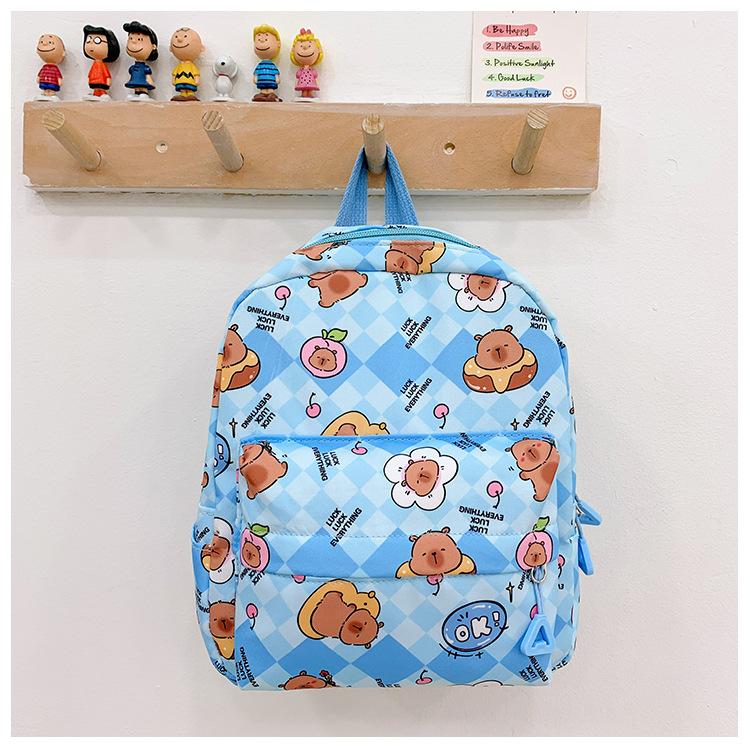 Школьный рюкзак мультяшный милый рюкзак с принтом капибары детский школьный рюкзак для мальчиков и девочек повседневный рюкзак тренд